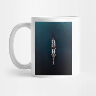 Ship Sailing in the deep blue Sea Mug